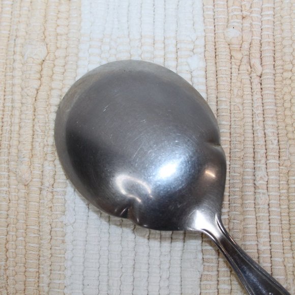 VTG COSMOS STAINLESS STEEL 18-8 SOLID SERVING SPOON ROSES JAPAN FLATWARE CSM28 - Picture 7 of 9